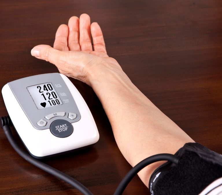 How is high blood pressure linked to menopause
